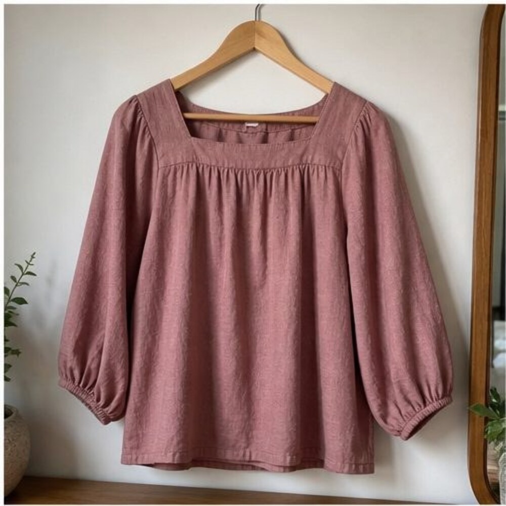 Rust Lace Trim Top